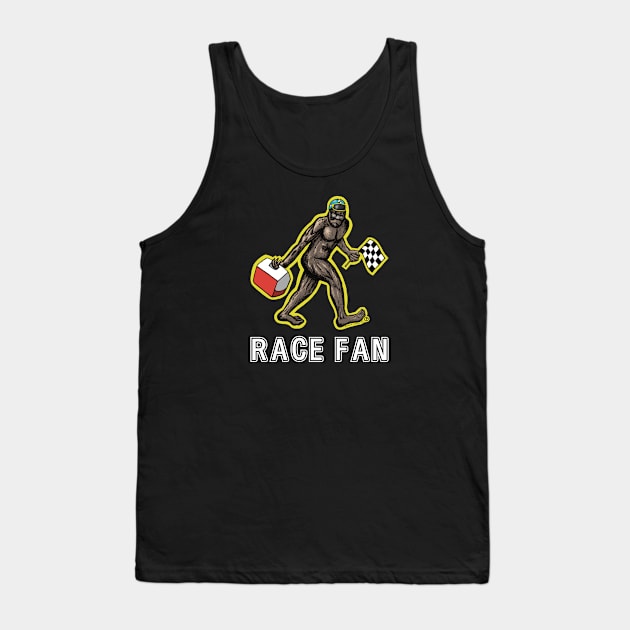 Bigfoot Race Fan Tank Top by Art from the Blue Room